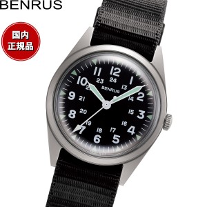 ベンラス BENRUS 腕時計 メンズ DTU-2A/P-SVBK ミリタリーウォッチ 復刻モデル シルバー/ブラック