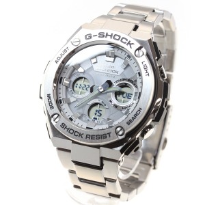 カシオ Gショック Gスチール CASIO G-SHOCK G-STEEL 電波 ソーラー 電波時計 腕時計 ホワイト アナデジ GST-W110D-7AJF