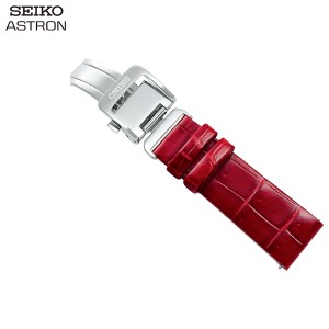 セイコー アストロン SEIKO ASTRON 腕時計 革製 替えバンド ベルト レディース レッド クロコダイル 18mm 婦人標準サイズ R7X14AC