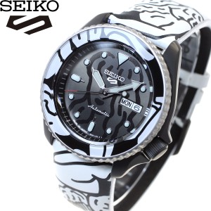 セイコー5 スポーツ SEIKO 5 SPORTS × AUTO MOAI オートモアイ コラボ 限定モデル 自動巻き メカニカル 腕時計 メンズ SBSA123