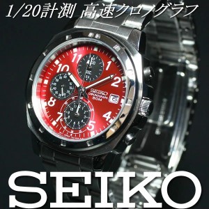 セイコー SEIKO逆輸入 腕時計 50Ｍ防水クロノグラフ メタリックレッド文字盤 SND495 メンズ 腕時計