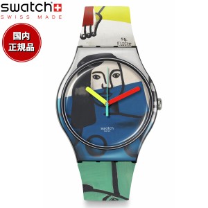 swatch スウォッチ 腕時計 メンズ レディース オリジナルズ ニュージェント NEW GENT LEGER'S TWO WOMEN HOLDING FLOWERS SUOZ363