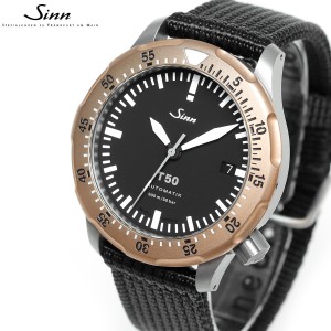 Sinn ジン T50.GBDR 自動巻き 腕時計 メンズ Diving Watches ダイバーズウォッチ テキスタイルストラップ ドイツ製