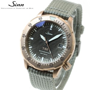Sinn ジン T50.GOLDBRONZE 自動巻き 限定モデル 腕時計 メンズ Diving Watches ダイバーズウォッチ テキスタイルストラップ ドイツ製
