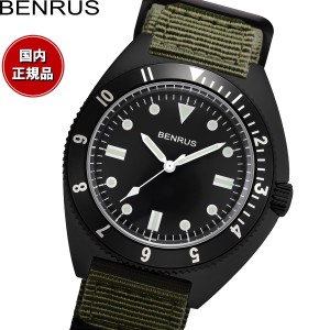 ベンラス BENRUS 腕時計 メンズ コンバットシリーズ TYPE-I BK COMBAT KH ミリタリーウォッチ ブラック/カーキ