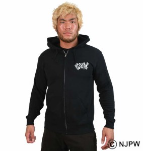 大きいサイズ メンズ 新日本プロレス SANADA HOODIE「日本で一番○○が好きです」 フルジップ パーカー ブラック 1278-0672-1 3L 4L 5L 6