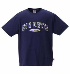 大きいサイズ メンズ BEN DAVIS スタジアム 半袖 Tシャツ ダークネイビー 1278-2238-2 3L 4L 5L 6L