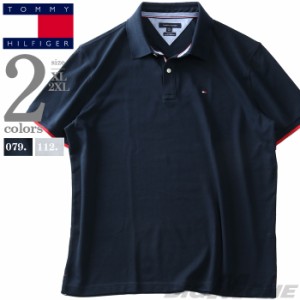 大きいサイズ メンズ TOMMY HILFIGER トミーヒルフィガー 鹿の子 半袖 ポロシャツ USA直輸入 78a6535