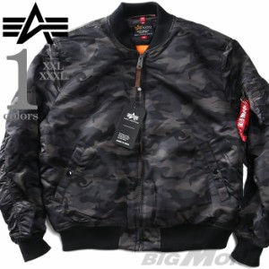 大きいサイズ メンズ ALPHA INDUSTRIES アルファインダストリーズ カモフラ柄 MA-1 フライト ジャケット 迷彩柄 MA-1 VF59 Camo USA直輸