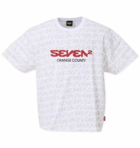 大きいサイズ メンズ SEVEN2 半袖 Tシャツ ホワイト 1268-3203-1 3L 4L 5L 6L 8L
