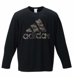 大きいサイズ メンズ adidas BOSカモ 長袖 Tシャツ ブラック 1278-3300-2 3XO 4XO 5XO 6XO 7XO 8XO