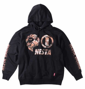 大きいサイズ メンズ NESTA BRAND 裏毛 プル パーカー ブラック 1278-3391-2 3L 4L 5L 6L 8L