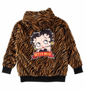 大きいサイズ メンズ BETTY BOOP フェイクファー フルジップ パーカー ジャケット タイガー 1278-3622-2 3L 4L 5L 6L