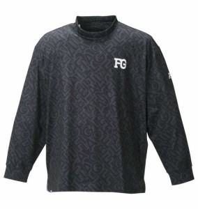 大きいサイズ メンズ FILA GOLF タイポプリント モックネック 長袖 シャツ ブラック 1278-3321-2 3L 4L 5L 6L