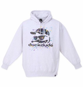 大きいサイズ メンズ b-one-soul DUCK DUDE スプラッシュ プル パーカー オートミール 1258-3326-1 3L 4L 5L 6L