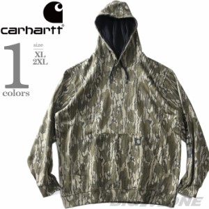 大きいサイズ メンズ CARHARTT カーハート ルーズフィット 迷彩柄 プルオーバー パーカー Loose Fit Midweight Camo Graphic Sweatshirt 