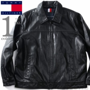 大きいサイズ メンズ TOMMY HILFIGER トミーヒルフィガー フェイクレザー 中綿 ジャケット USA直輸入 158au855