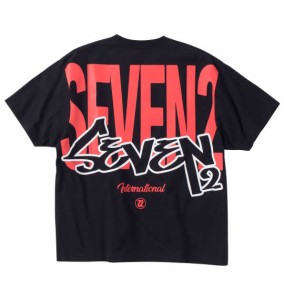 大きいサイズ メンズ SEVEN2 天竺 半袖 Tシャツ ブラック 1268-4212-2 3L 4L 5L 6L 8L