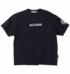 大きいサイズ メンズ NESTA BRAND 天竺 半袖 Tシャツ ブラック 1278-4500-2 3L 4L 5L 6L 8L