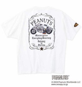 大きいサイズ メンズ FLAGSTAFF × PEANUTS スヌーピーコラボ 半袖 Tシャツ ホワイト 1278-4506-1 3L 4L 5L 6L