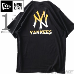 大きいサイズ メンズ NEW ERA ニューエラ MLBドリップロゴ バックプリント 半袖 Tシャツ ニューヨークヤンキース YANKEES USA直輸入 6033