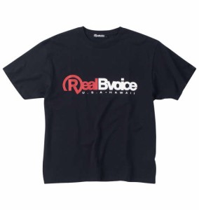 大きいサイズ メンズ RealBvoice 天竺 半袖 Tシャツ ブラック 1278-4205-2 3L 4L 5L 6L