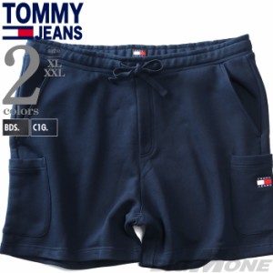 大きいサイズ メンズ TOMMY JEANS トミージーンズ スウェット カーゴ ショーツ ショートパンツ ハーフパンツ BADGE CARGO SHORT USA直輸