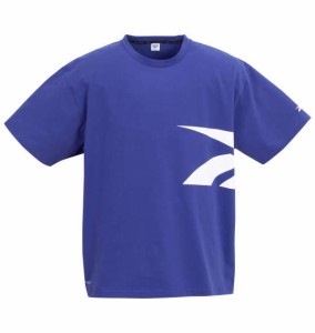 大きいサイズ メンズ Reebok サイドベクターグラフィック 半袖 Tシャツ ブルー 1278-4530-3 3L 4L 5L 6L 8L