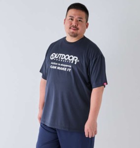 大きいサイズ メンズ OUTDOOR PRODUCTS DRY メッシュ 半袖 Tシャツ ネイビー 1258-4220-3 3L 4L 5L 6L 7L 8L