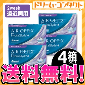 全品ポイント5％UP！16日23:59迄◇《送料無料》エアオプティクス プラス ハイドラグライド マルチフォーカル 6枚入 4箱 コンタクトレンズ