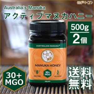 ★ 全品ポイント5％UP！3日23:59迄◇《送料無料》アクティブ マヌカハニー MGO30+ 500g 2個セット 健康 蜂蜜 はちみつ