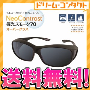 ◇《送料無料》ネオコントラスト 偏光スモーク70 オーバーグラス ブラック イトーレンズ メガネの上から サングラス