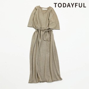 トゥデイフル TODAYFUL 通販 Knit Rough Dress ニットラフドレス レディース ワンピース ドレス 半袖 ロング マキシ