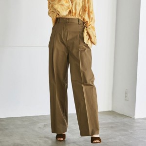 TODAYFUL 2022prefall受注会 トゥデイフル 7月中旬〜8月上旬予約 Tuck Twill Trousers タックツイルトラウザー レディース ボトムス パン