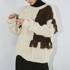 TODAYFUL 2022prefall受注会 トゥデイフル 10月上旬〜下旬予約 Patchwork Hand Knit パッチワークハンドニット レディース トップス ニッ