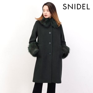 【SALE50%OFF】スナイデル SNIDEL 通販 ポイントエコファーコート アウター レディース コート ウールコート エコファー