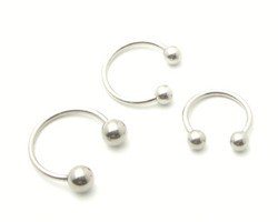 サーキュラー バーベル 6個セット18Ｇ太さ1.0mm【 ボディピアス 耳/ステンレス/男女兼用】