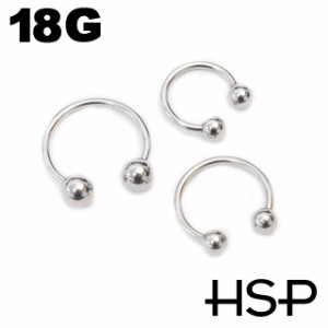 【 HSP 】 サーキュラーバーベル 18Ｇ太さ1.0mm【 ボディピアス 耳 ステンレス 男女兼用 】