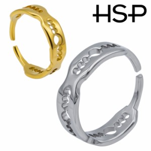 HSP 316Lサージカルステンレス パンチング デザイン リング [ 指輪 シンプル レディース メンズ 金属アレルギー対応 シルバー イエローゴ