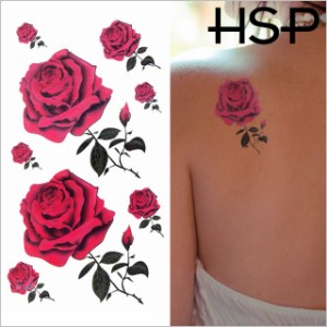 HSP ハロウィン 【¥596】タトゥーシール レッドローズミックス【Halloween TATTOO 】