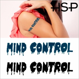 ハロウィン 【¥540】タトゥーシール 2枚セット MIND CONTROL【Halloween TATTOO 】