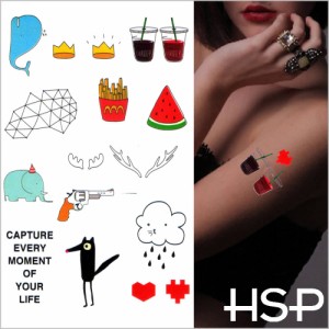 HSP ハロウィン 【¥626】タトゥーシール バラエティデザイン 8 【Halloween TATTOO 】