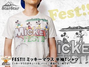 StarStar◆FEST!! ミッキーマウス 半袖Tシャツ/和柄