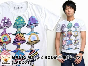 MAGIC M☆☆☆ROOM半袖Tシャツ◆STARSTAR スタースター きのこ キノコ マッシュルーム 総柄