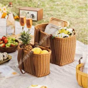 ラタン製ストレージバスケット 蓋付き ラタン製ストレージバスケット 蓋付き インテリア小物