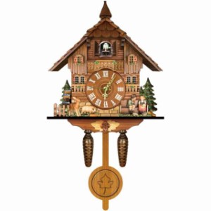 木製カッコー時計 壁掛け時計 木製 掛け時計 振り子時計 かわいい おしゃれ カッコー