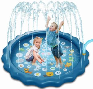 水遊び プール 家庭用プール 噴水マット 170cm アウトドア 噴水プール おもちゃ 子供 プール ビニールプール 浮き輪 浮き輪マット 芝生遊