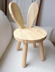 キッズチェア 木製 子供椅子 子供イス 子ども椅子 うさぎ 耳付き 木製 キッズチェア 高26cm アニマルチェア キッズチェアー 可愛い 兎 耳
