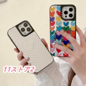 スマホケース ハート 耐衝撃 鏡面 かわいい インスタ ins アイフォンケース iphone11 iphone12 iphone13 iphone14