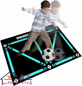 サッカーマット サッカー練習用マット 90x60cm トレーニングマット ドリブル練習ラグ サッカーボール 収納バッグ フットワーク訓練?PVC